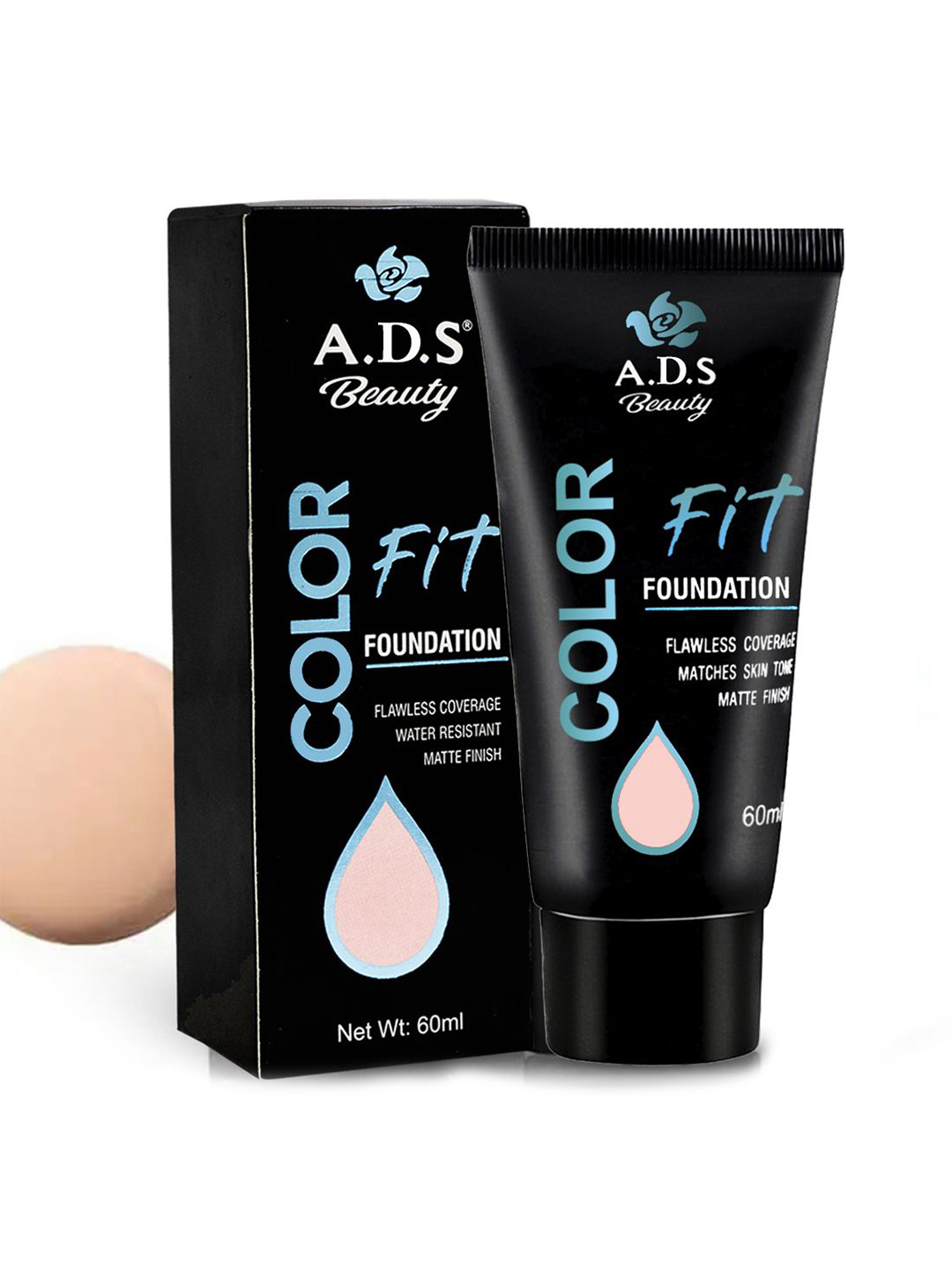 A.D.S Color Fit Water Resistant Matte Foundation 60ml - Shade 03