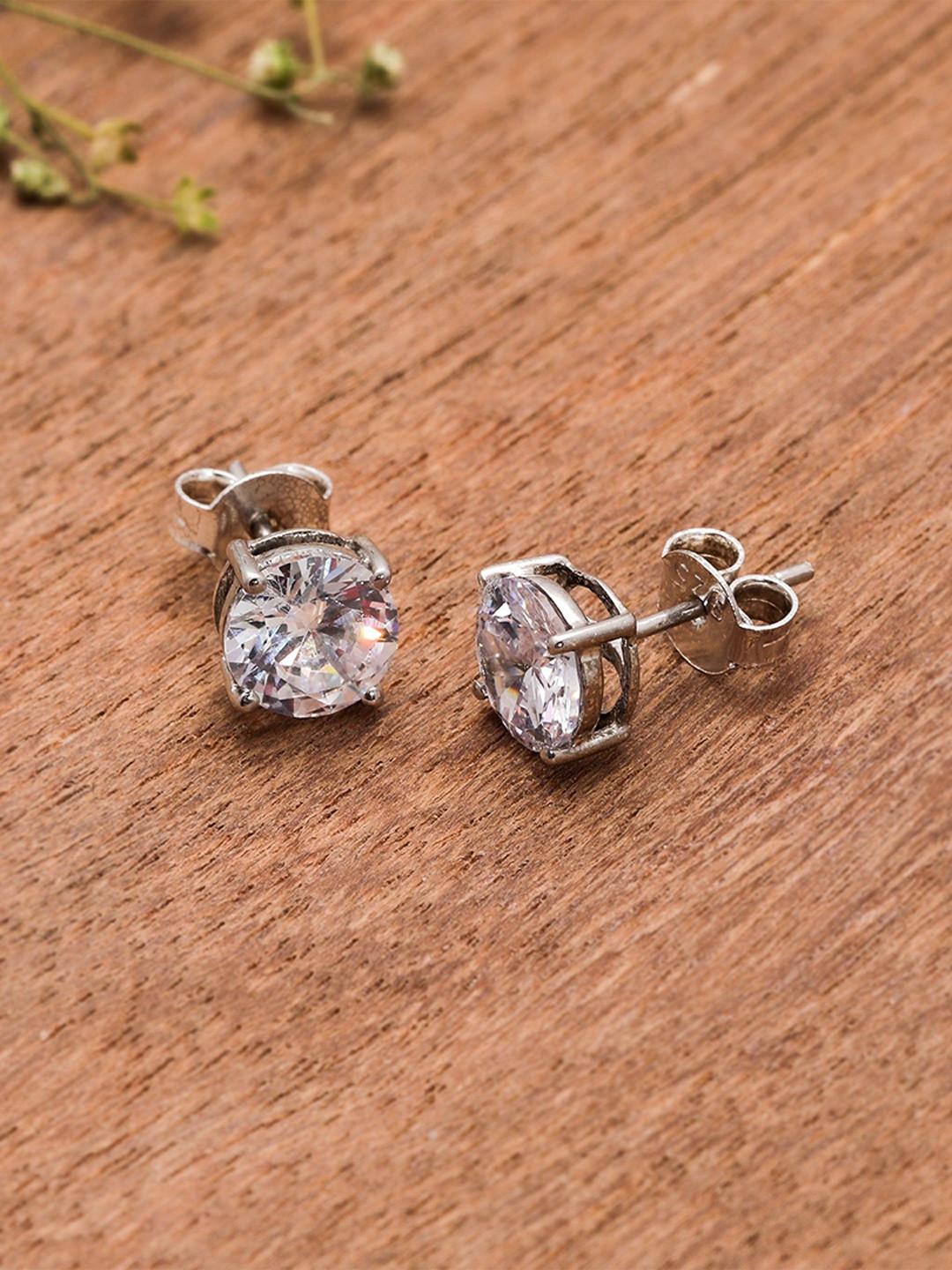 GIVA 925 Silver Rhodium-Plated Cubic Zirconia Anushka Sharma Silver Queens Jewellery Set