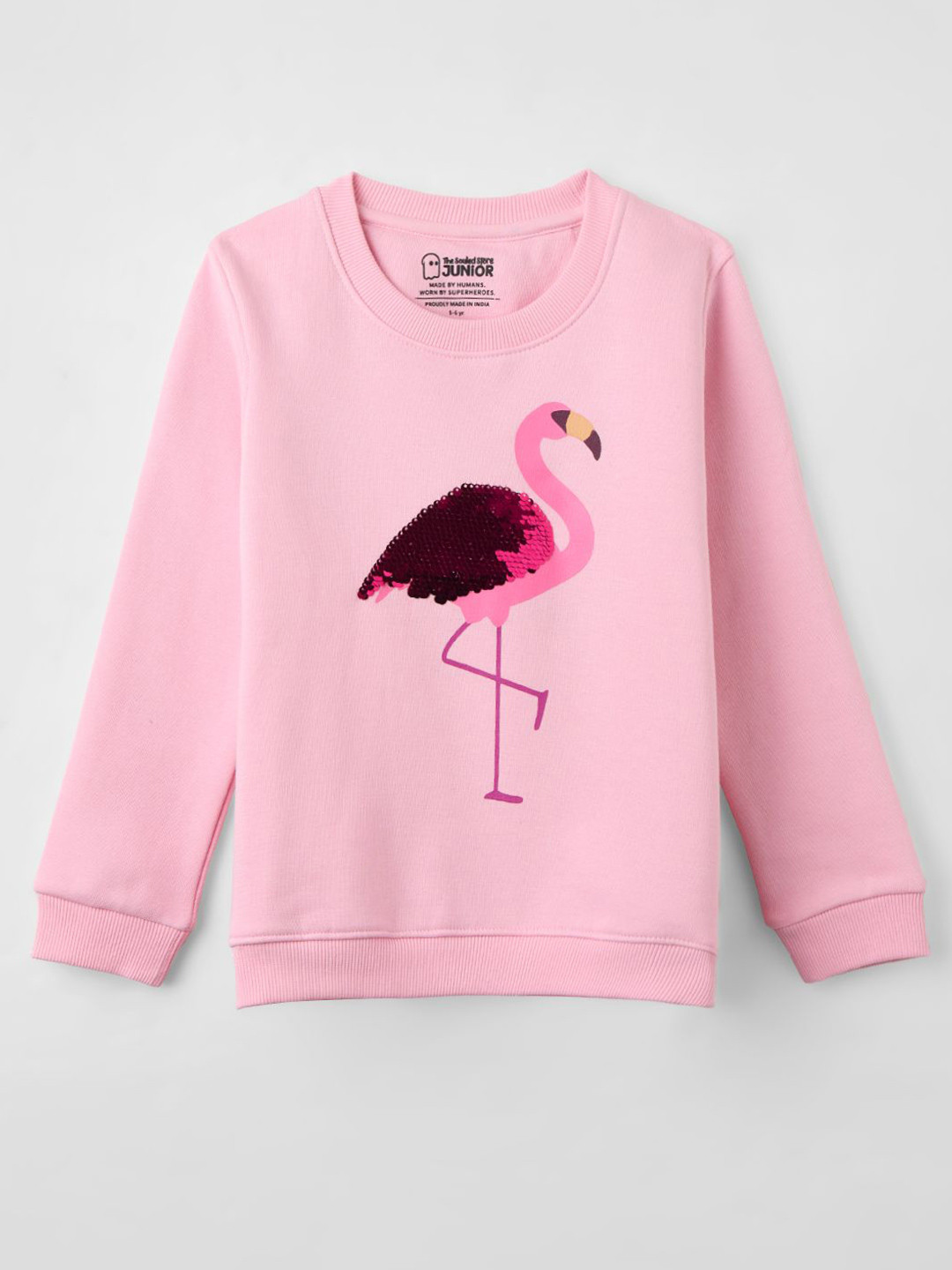 The Souled Store Girls Pretty In Pink Printed Sweatshirt