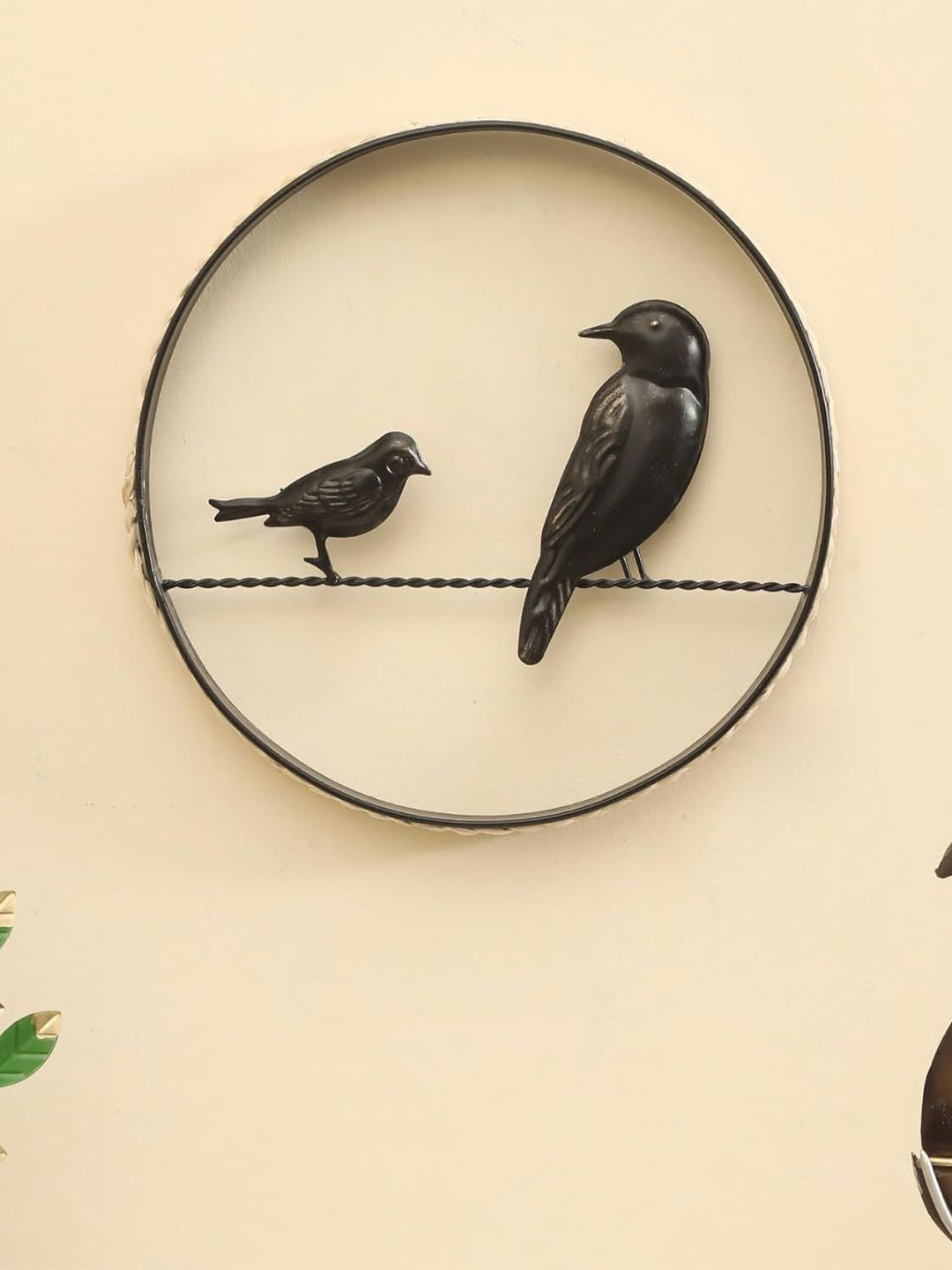 vedas Motherhood bonding Birds Metal Matte Hanging Hall Wall Hangings-11.8In