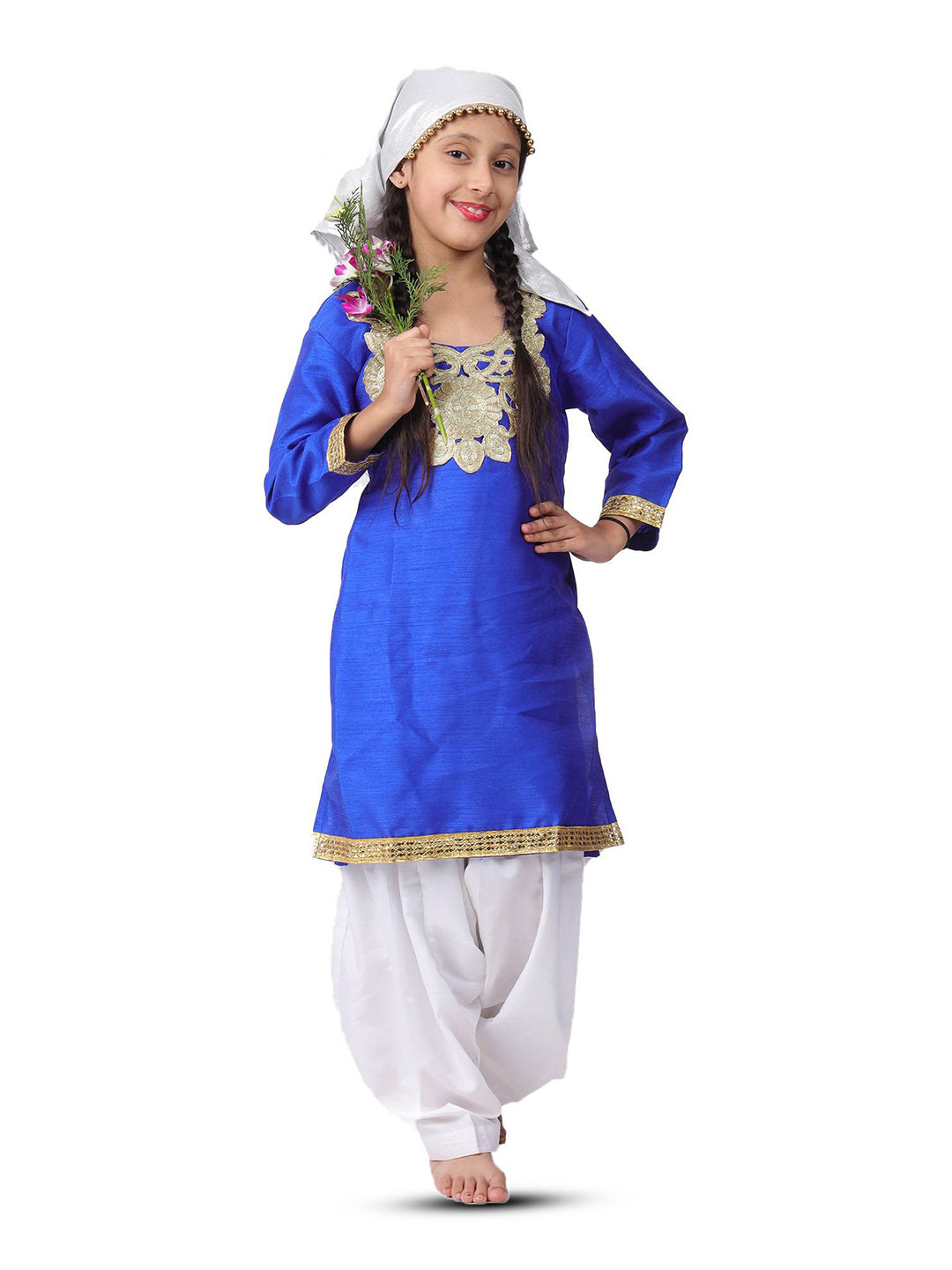 Itsmycostume Blue Kashmiri Dress