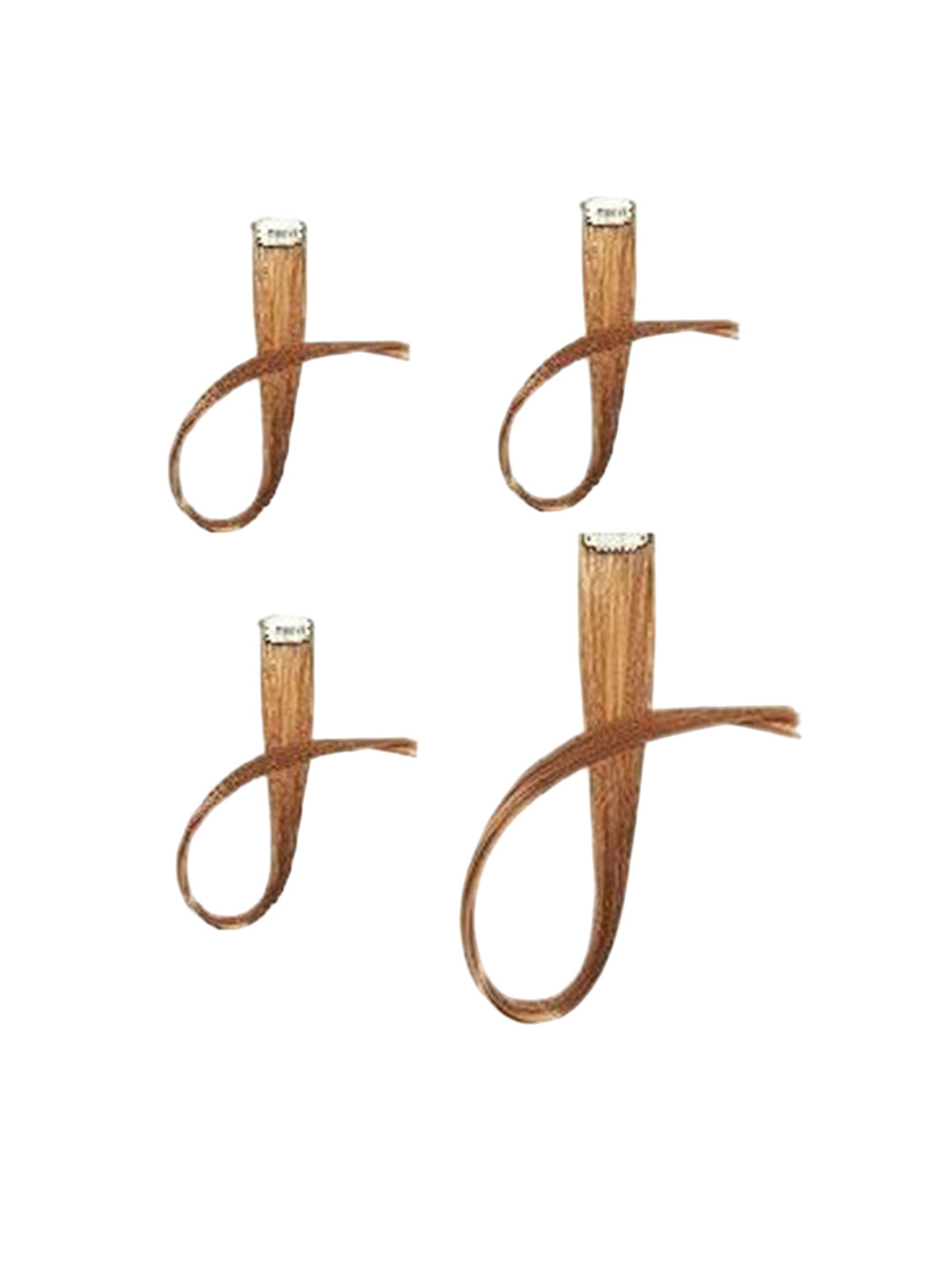 CRIBE Set Of 4 Clip-In Straight Coloured Strand Hair Extension - Gold - 22 Inch