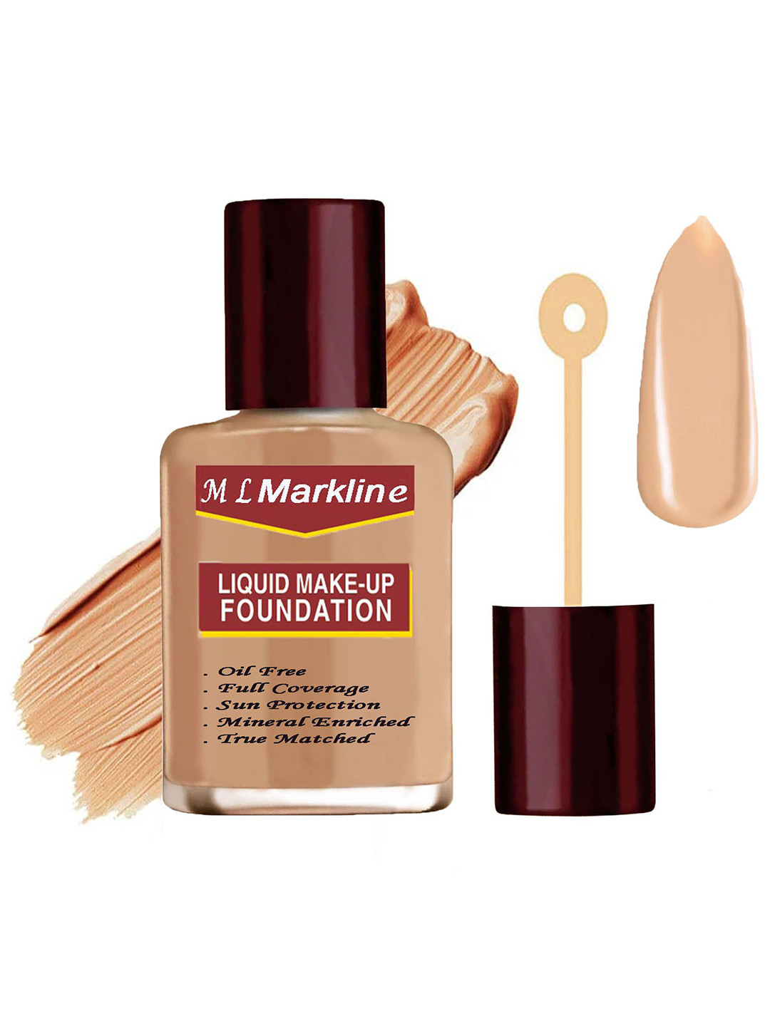 M L Markline Waterproof Liquid Make-Up Foundation 25 ml - Natural Beige 01