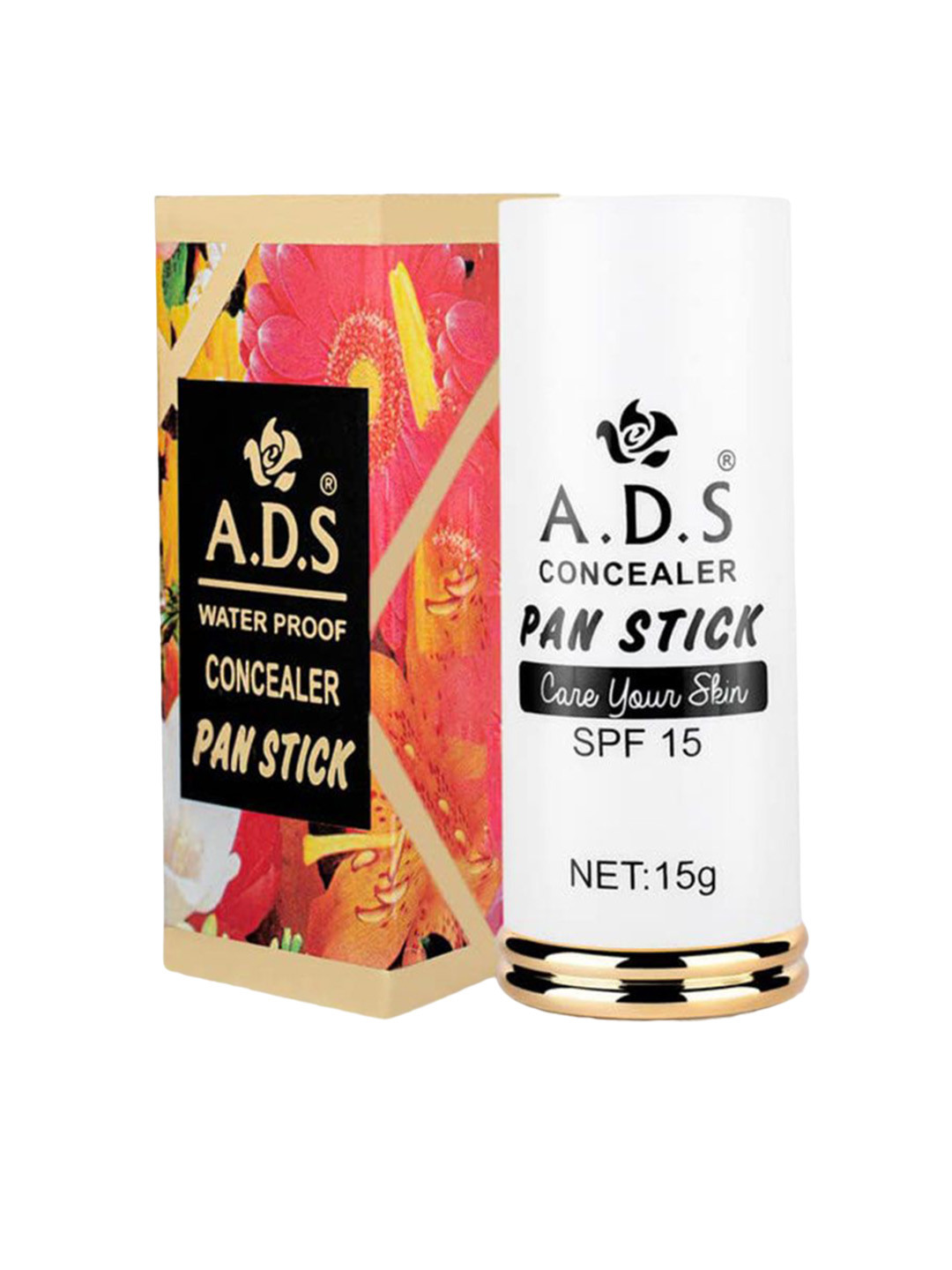 A.D.S  Pan Stick Carry Your Shine SPF 15 Waterproof Long-Lasting Concealer- 15g- Shade 03