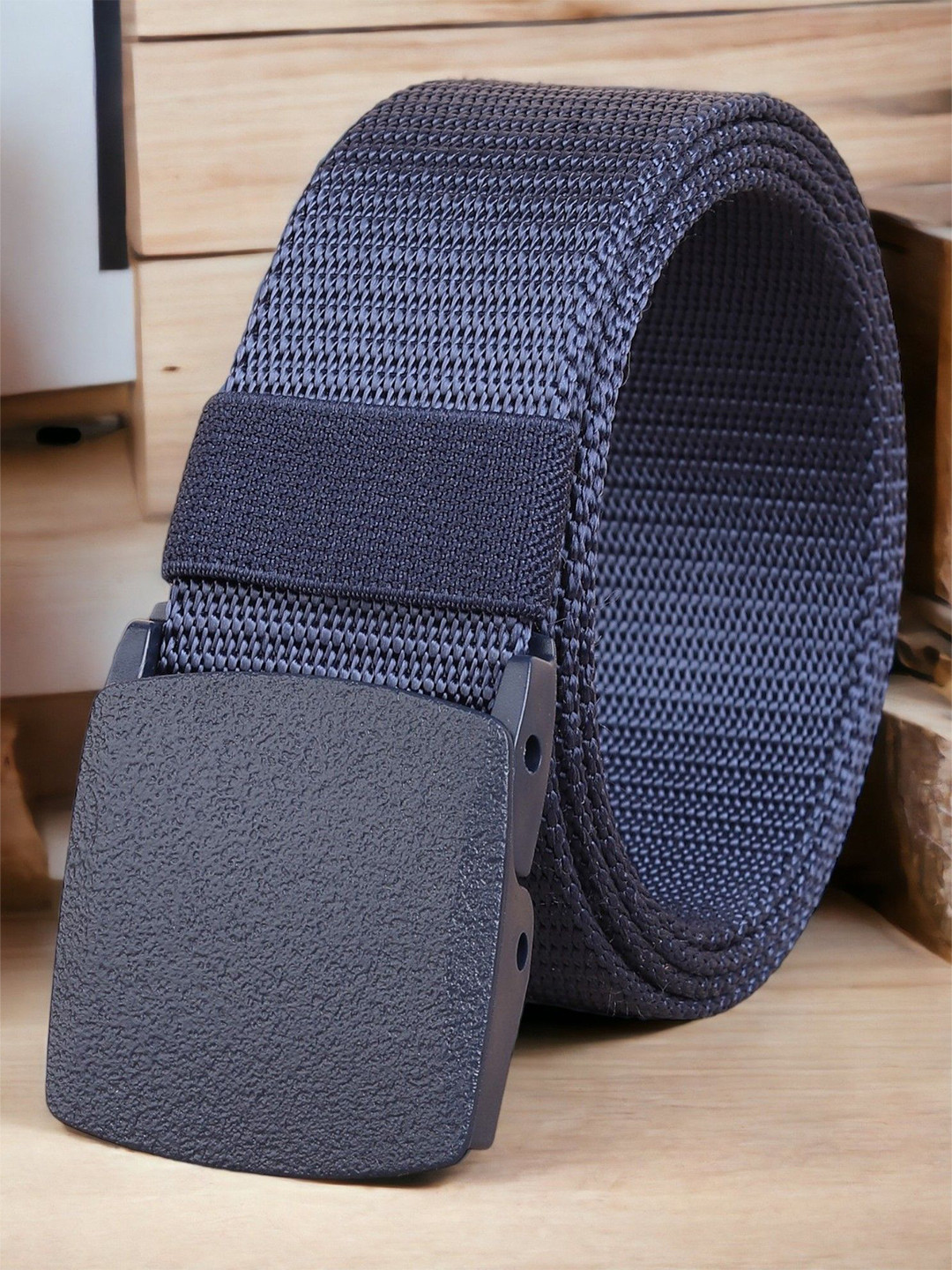 Provogue Men Solid Slim Flap Lock Belt