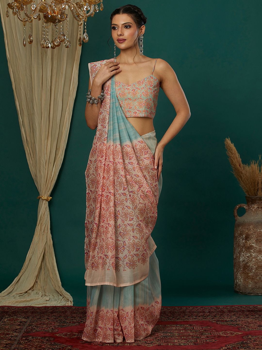 KALINI Floral Printed Saree