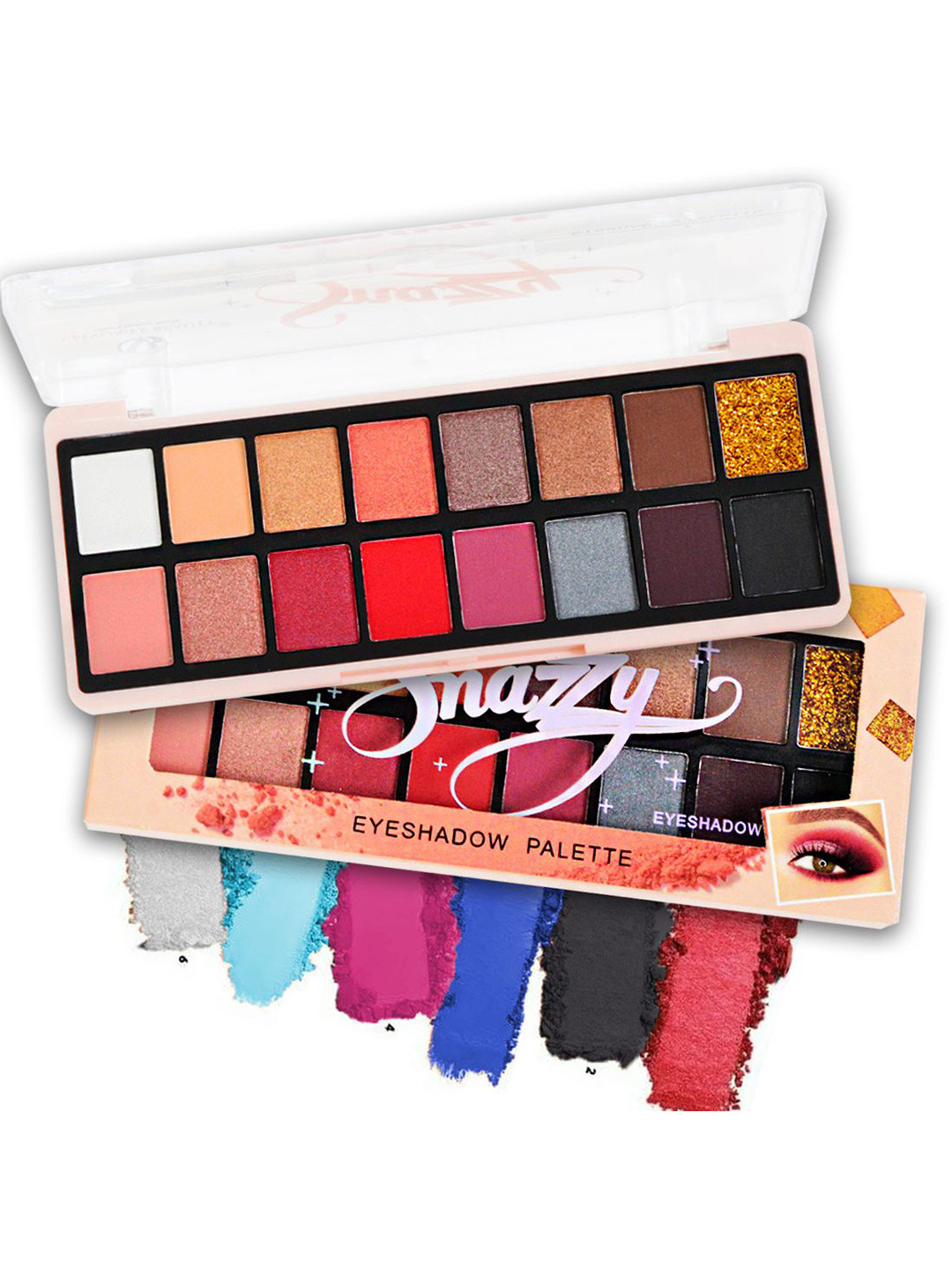 Adbeni 16 Colors Long-Lasting Snazzy Eyeshadow Palette 18 g - Shade 01