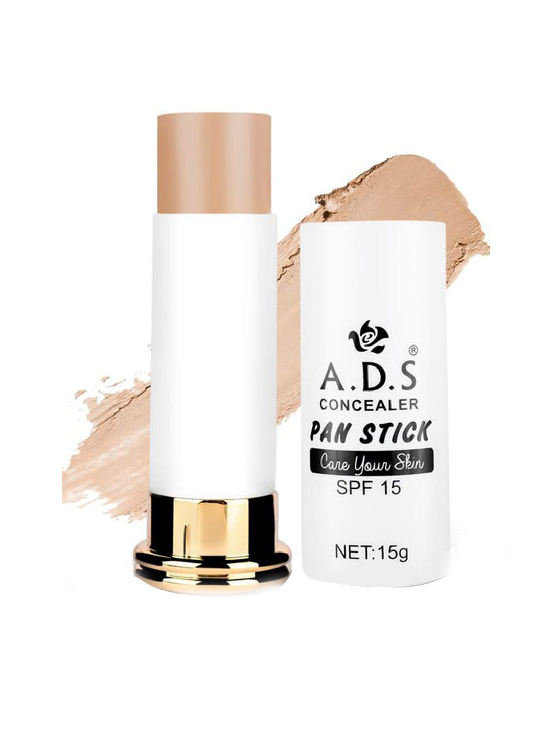 A.D.S  Pan Stick Carry Your Shine SPF 15 Waterproof Long-Lasting Concealer- 15g- Shade 01