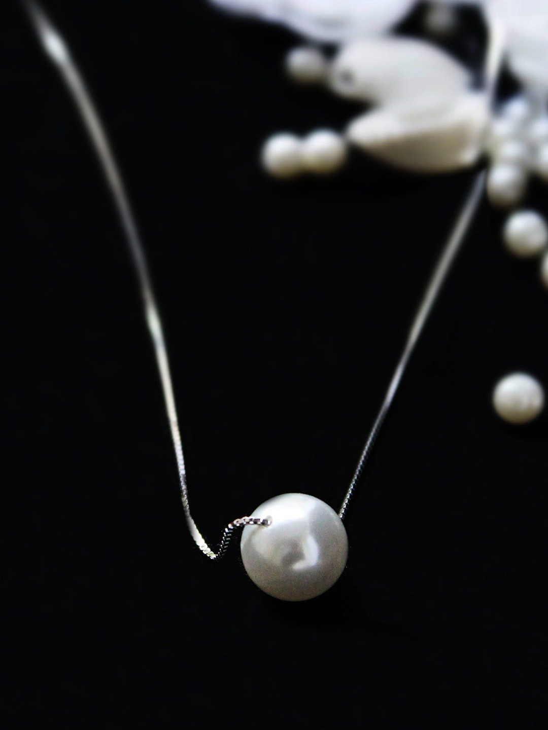 GIVA 925 Silver Rose Gold-Plated Pearl Moon Set