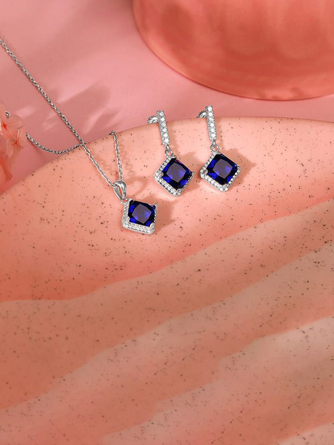 GIVA 925 Silver Cubic Zirconia Adorable Jewellery Set