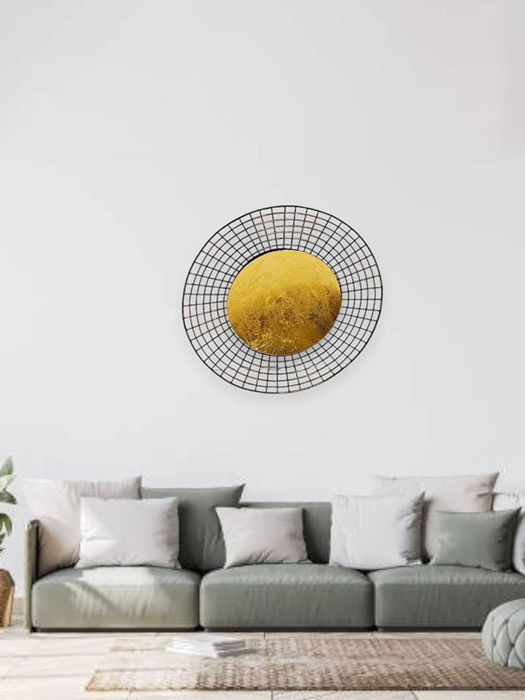 vedas Midnight Marquee Metal Matte Hanging Hall Wall Hangings-17In