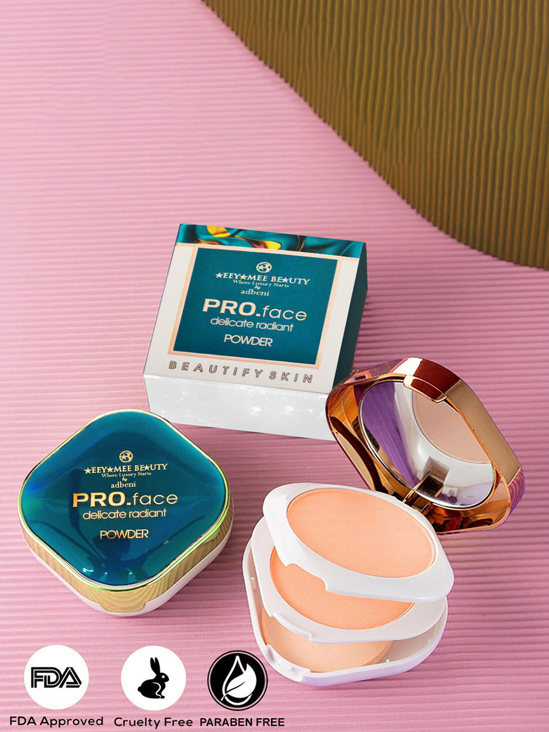 Adbeni Pro Face Delicate Radiant Oil Control Compact Powder - 20g - Shade 01