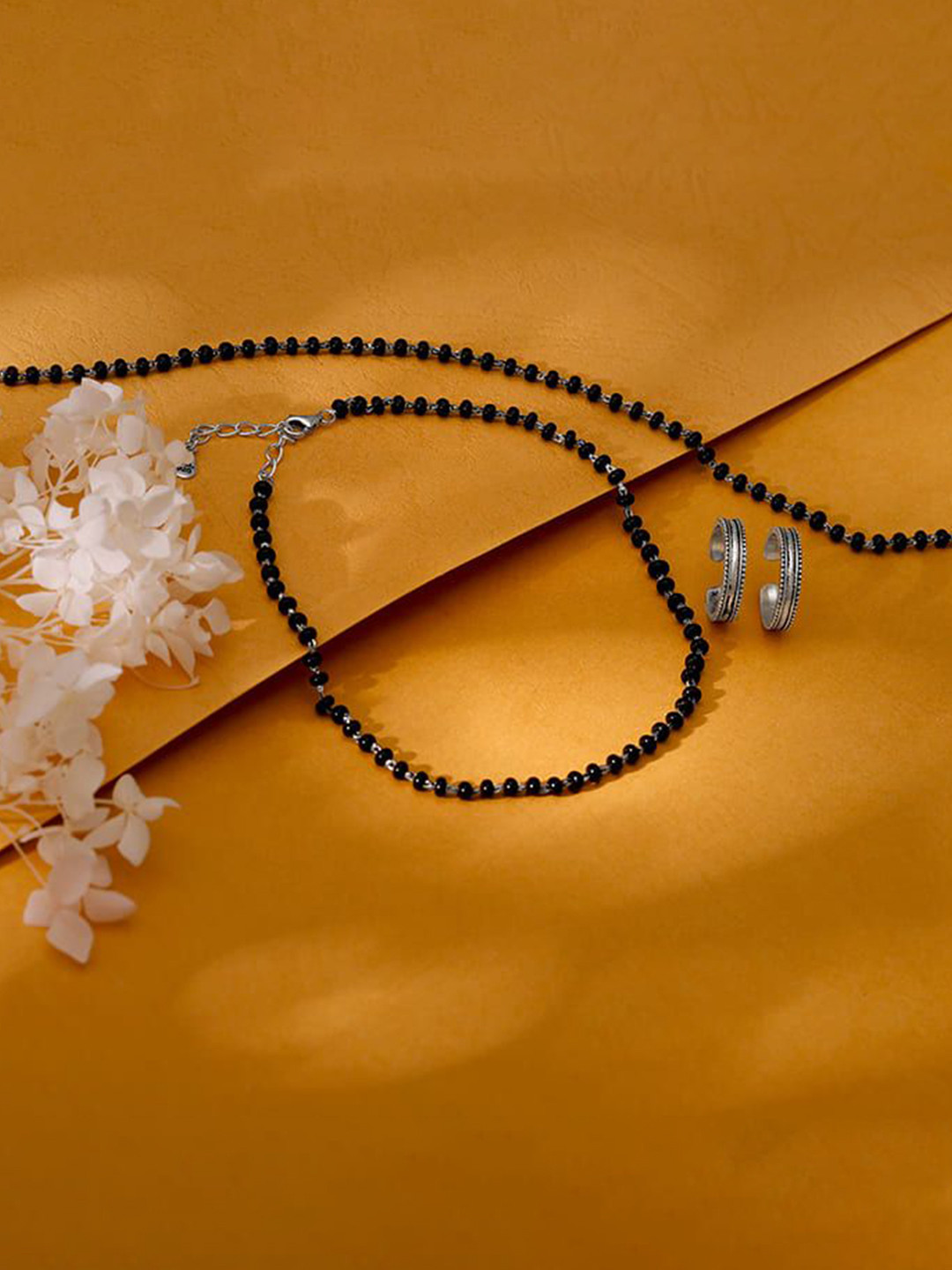 GIVA Oxidised 925 Silver Chitrangada Jewellery Set