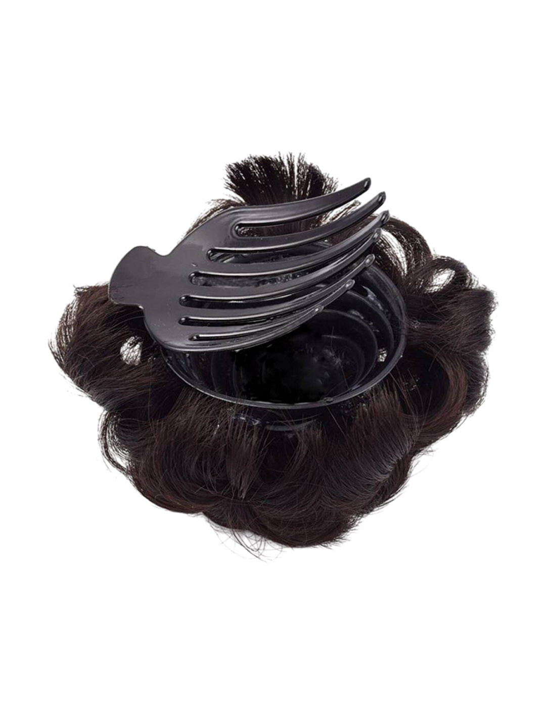 CRIBE Clip-In Curly Bun Hair Extension - 8 Inch - Brown