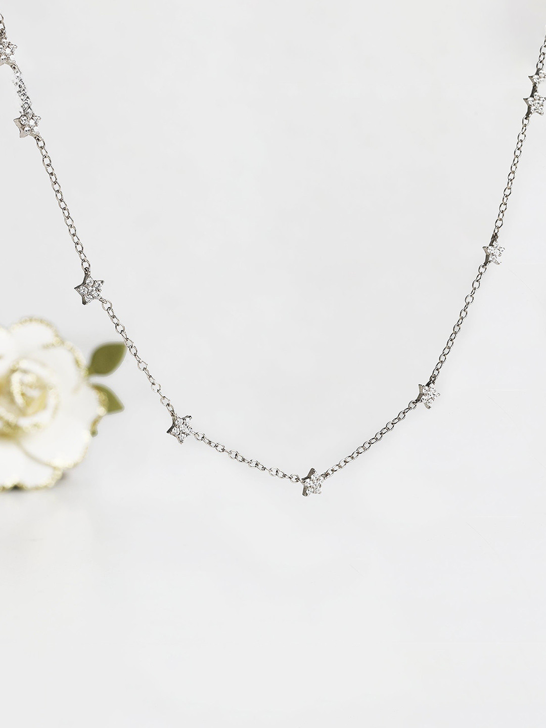 GIVA 925 Silver Rhodium-Plated Cubic Zirconia Heart Takes Over Jewellery Set