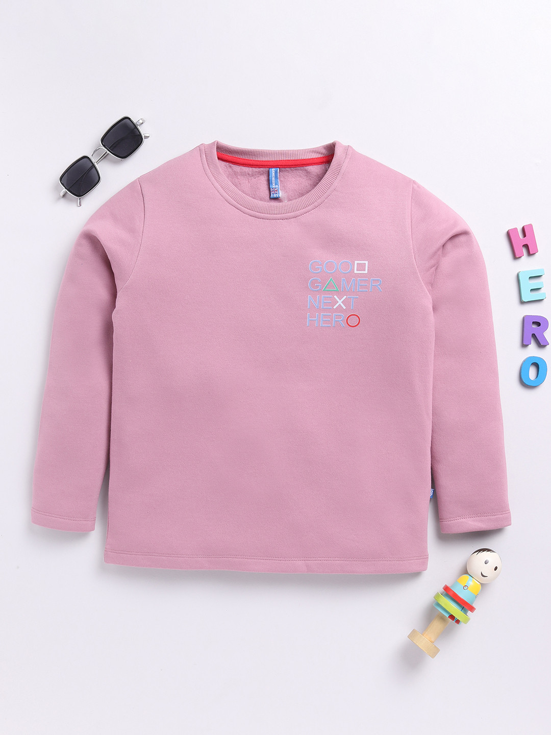 Here&Now X Game Begins Boys Printed Typography Sweatshirt