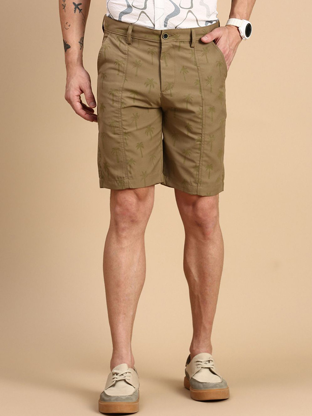 Classic Polo Men Printed Slim Fit Cargo Shorts