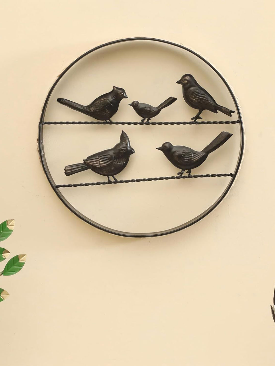 vedas Family Bird Metal Matte Hanging Hall Wall Hangings-11.8In