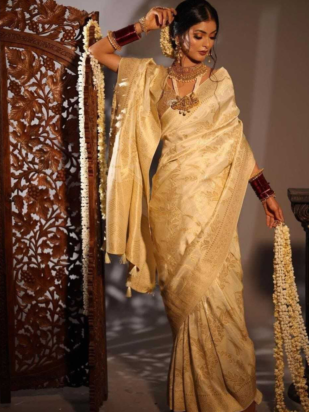 Upalksh Woven Design Patchwork Kanjeevaram Saree