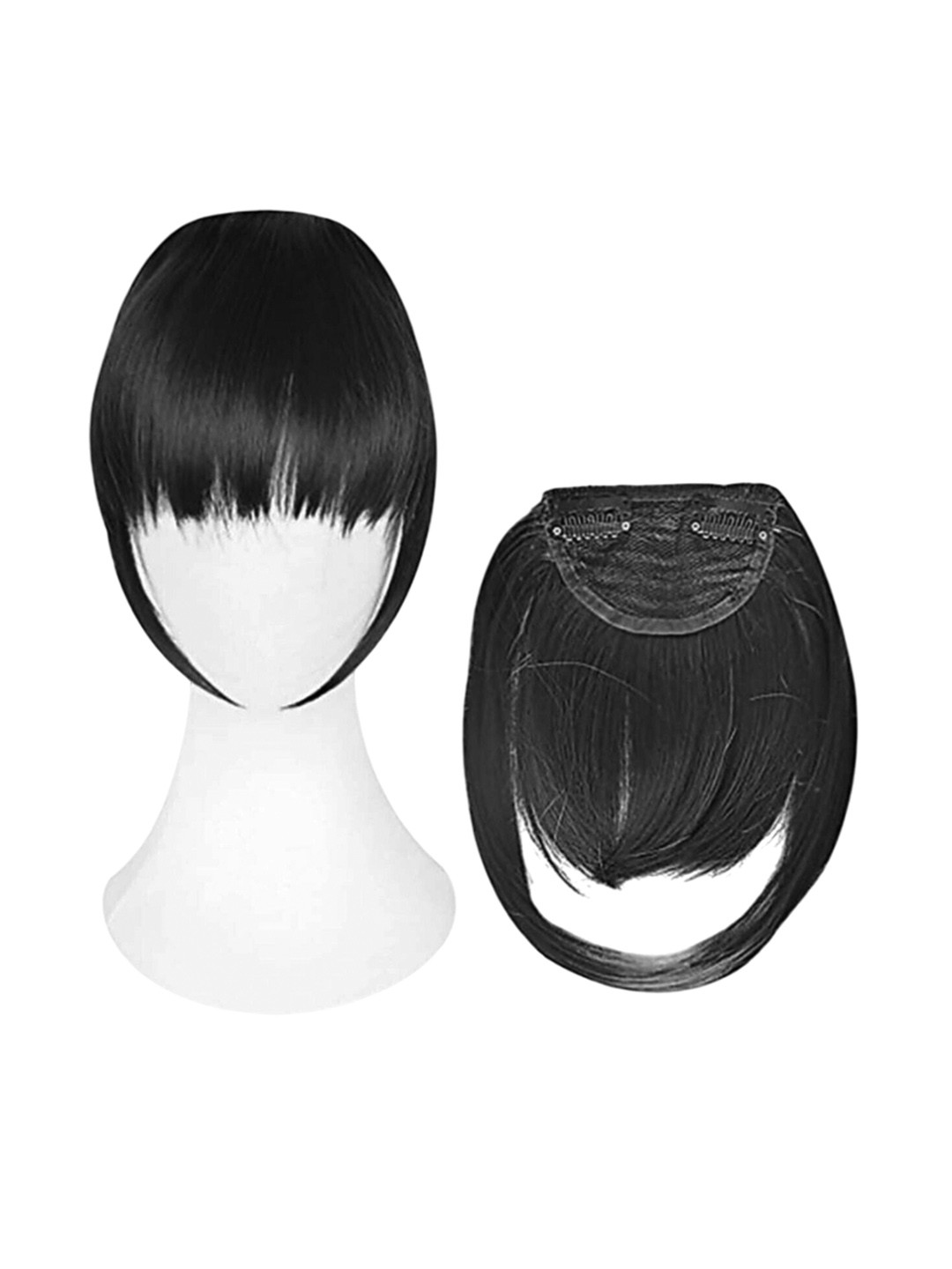 CRIBE Clip-In Straight Scalp Topper Hair Extension - Black - 7 Inch