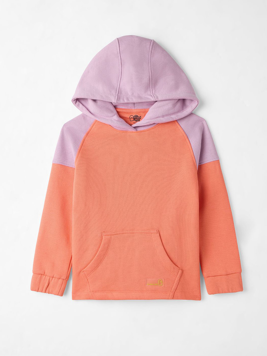 The Souled Store Girls Pink, Purple Colourblocked Cotton Hoodies
