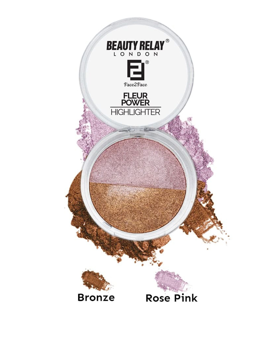 BeautyRelay London Face 2 Face Fleur Power Highlighter With 2 Shades