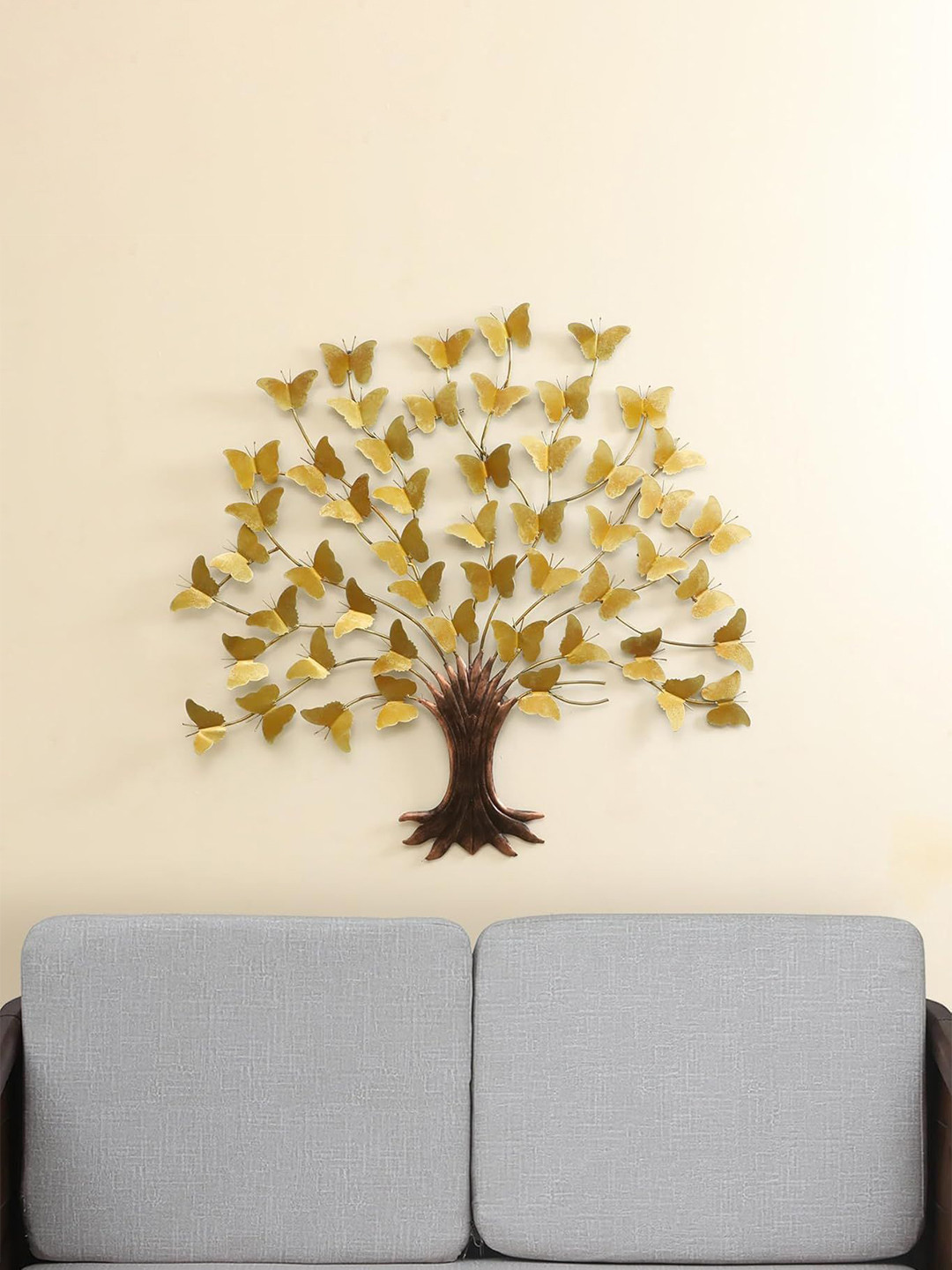 vedas Anya Tree Metal Floral Glossy Hanging Hall Wall Hangings-35.8In