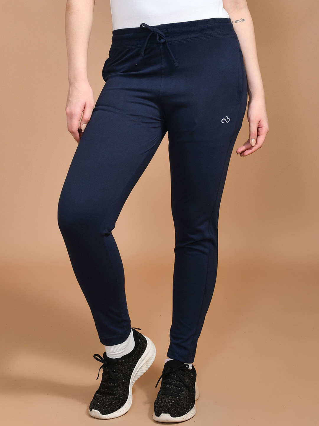 SKYKNIT Women Slim-Fit Mid-Rise Track Pants