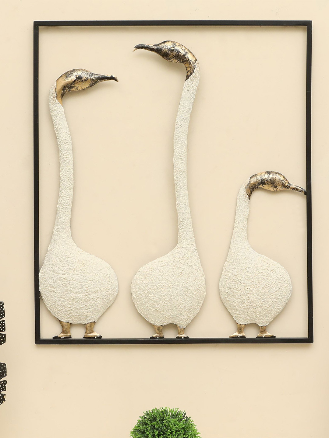 vedas Zenith Birds Metal Matte Hanging Hall Wall Hangings-25In