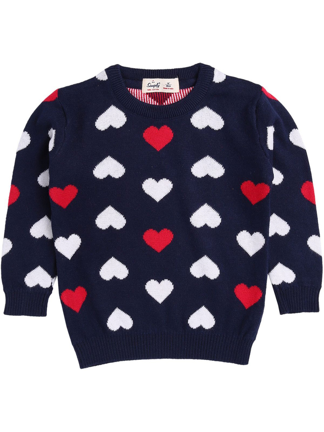Simply Boys Printed Full Sleeves Pullover Sweater