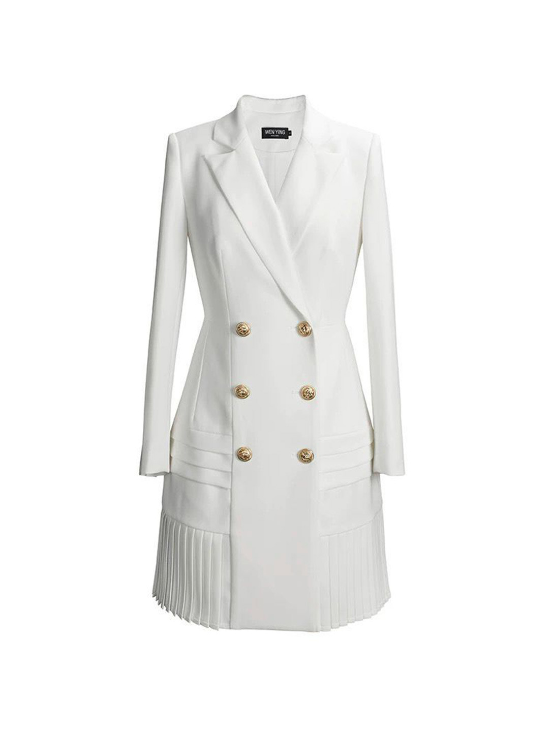Miss Mosa By Akanksha  Women White Statement Blazer Dresses
