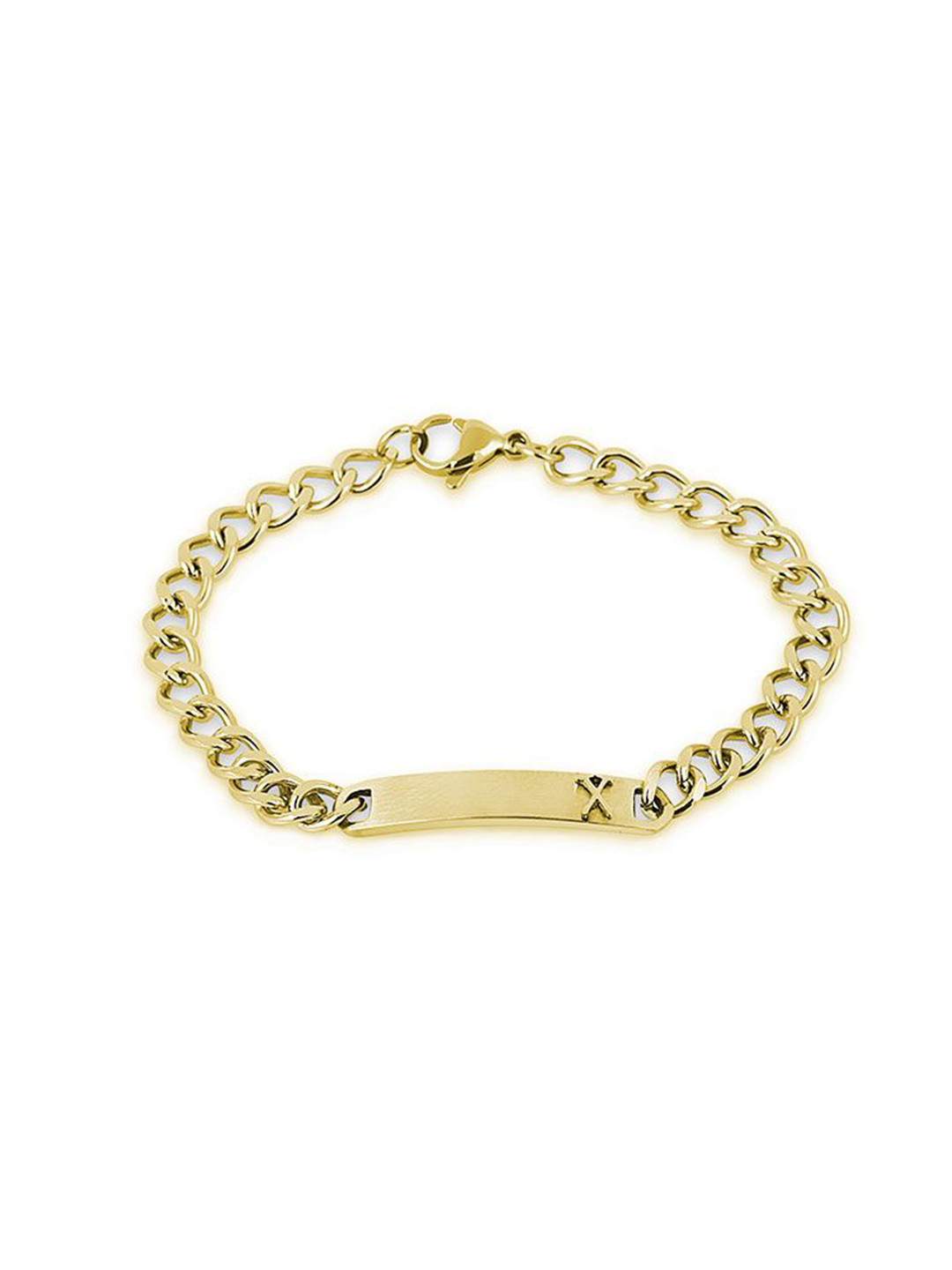 SANTA BARBARA POLO & RACQUET CLUB Men Gold-Plated Stainless Steel Link Bracelet