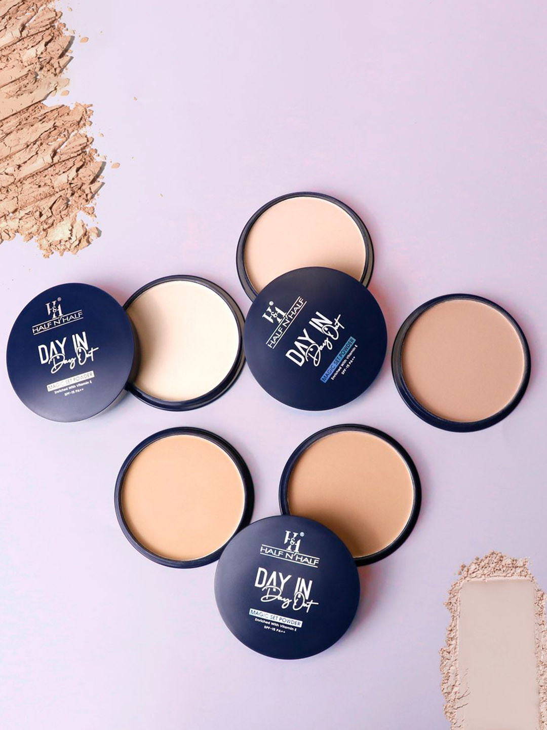 Half N Half Day In Day Out Magic Set Powder With SPF 15 12g - Winter Wheat 03