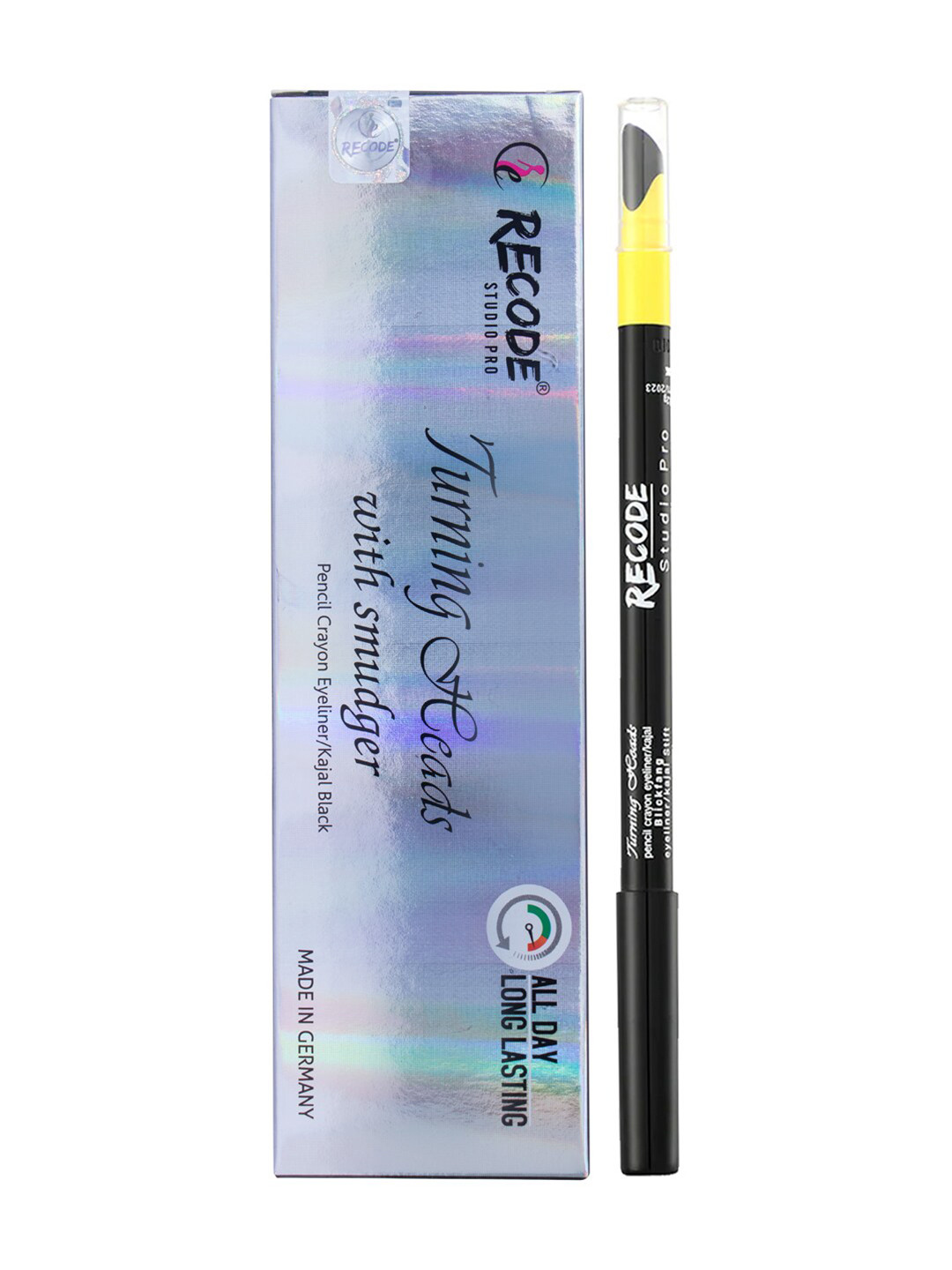 Recode Turning Heads Pencil Crayon Eyeliner Kajal with Smudger - Black