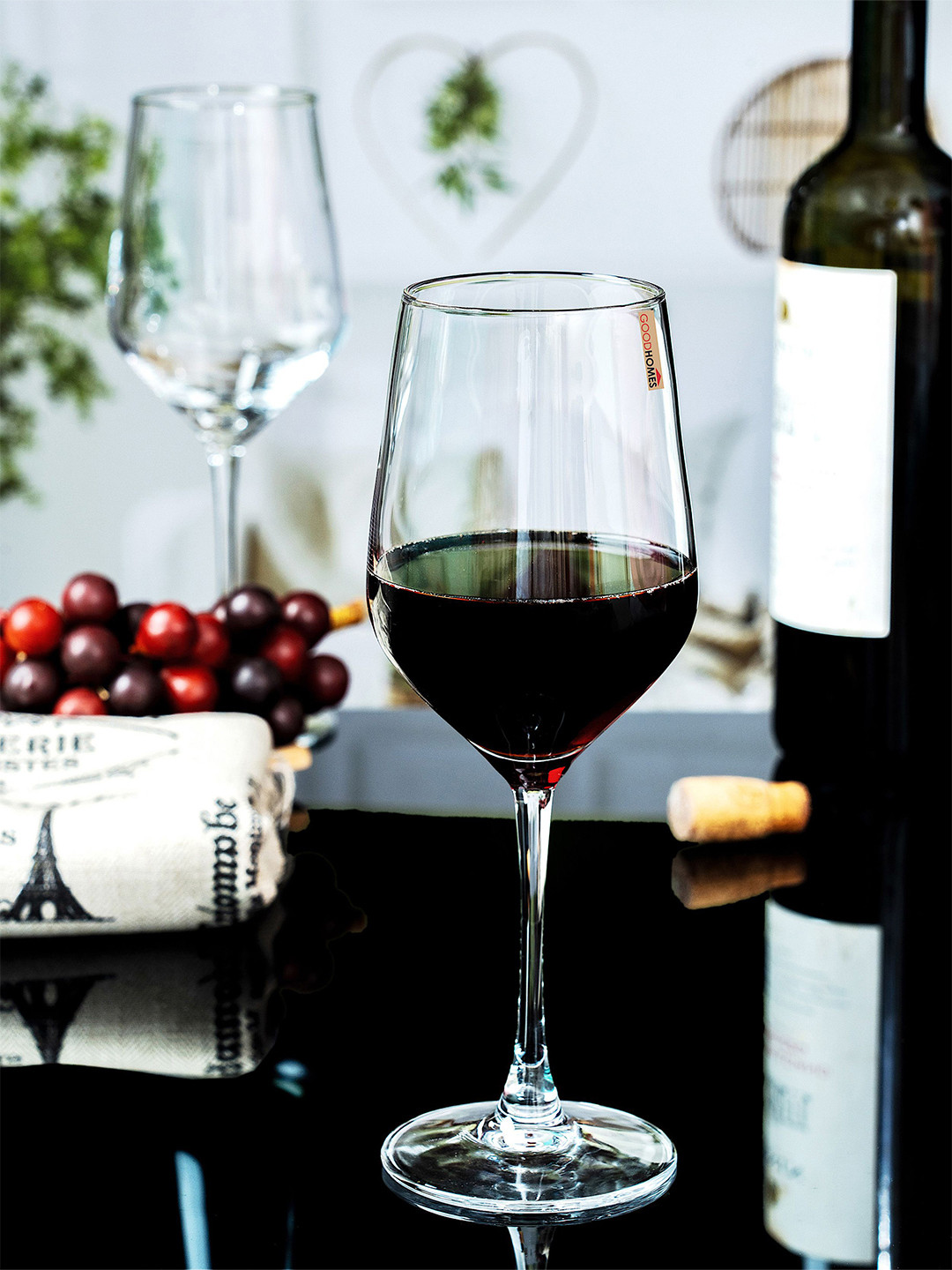 GOODHOMES Transparent 6 Pieces Glass Wine Tumblers