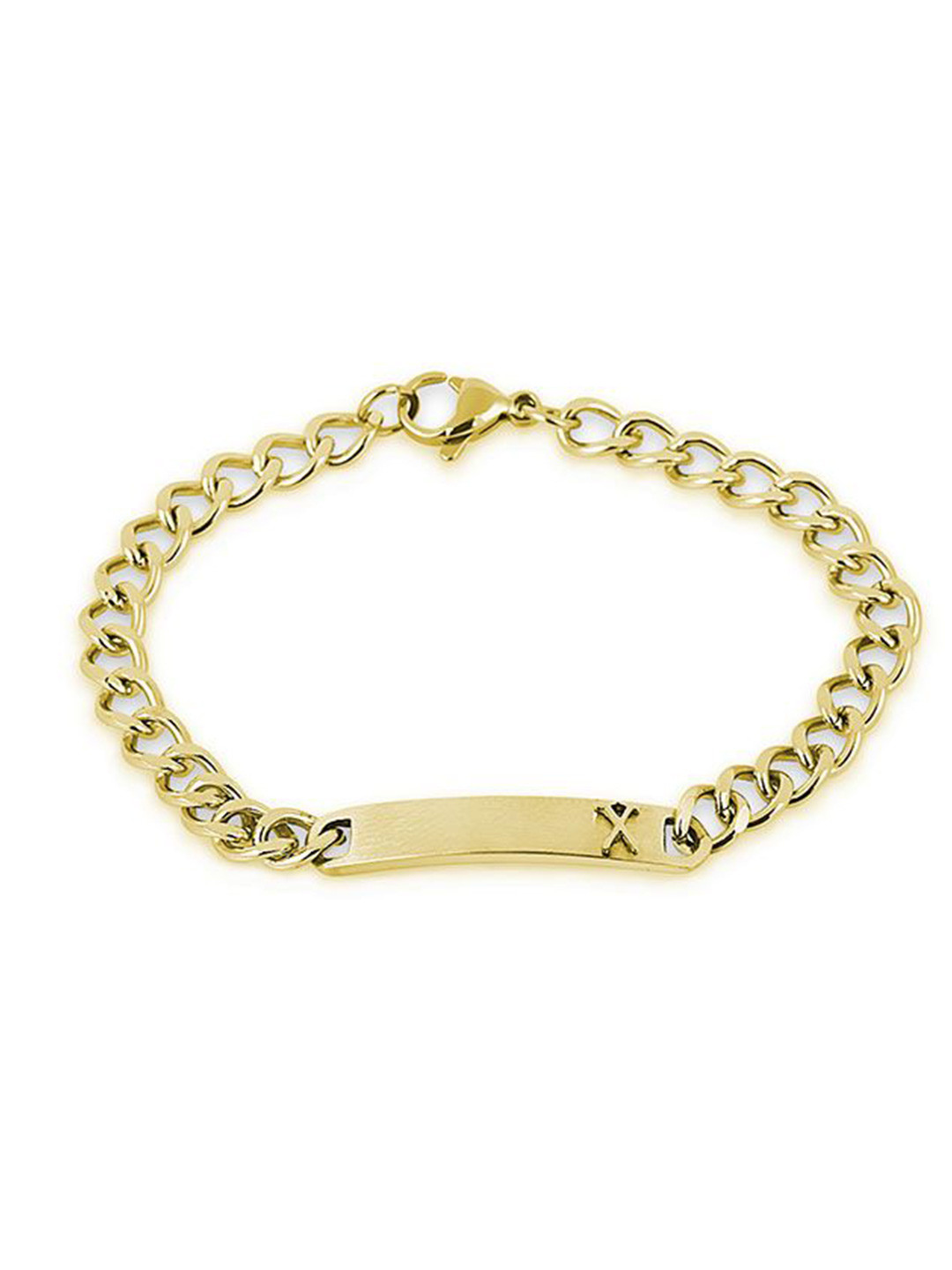 SANTA BARBARA POLO & RACQUET CLUB Men Gold-Plated Stainless Steel Link Bracelet