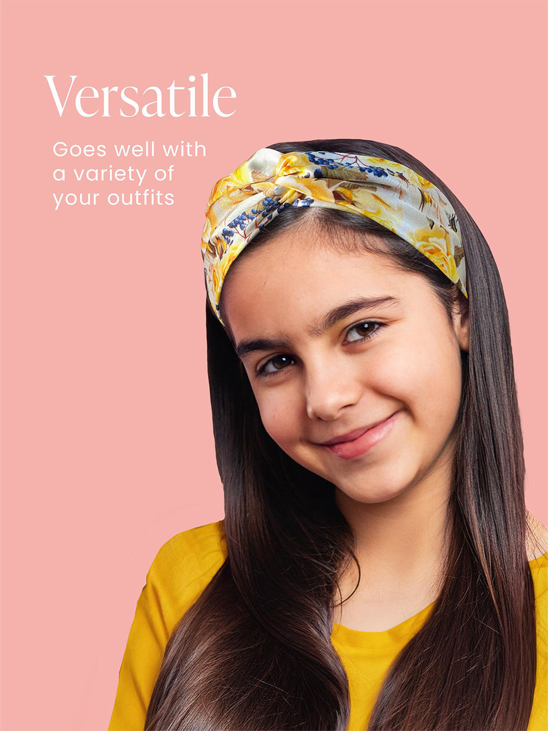 Silvr Bear Girls Set of 2 Printed Hairband