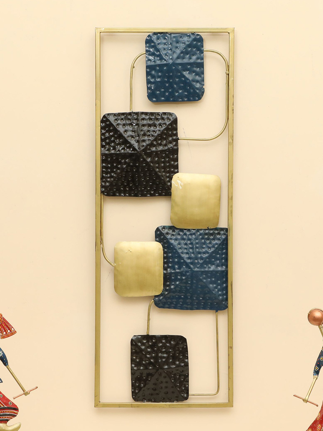 vedas Metal Glossy Hanging Hall Abstract Wall Decor-30In