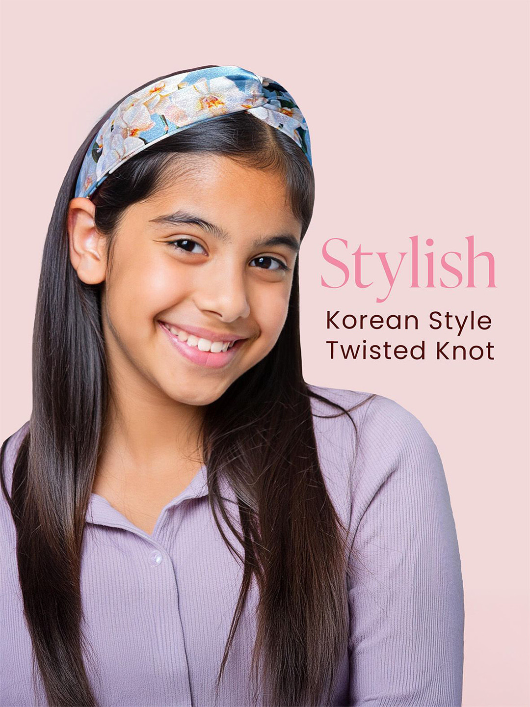 Silvr Bear Girls Set of 2 Floral Hairbands