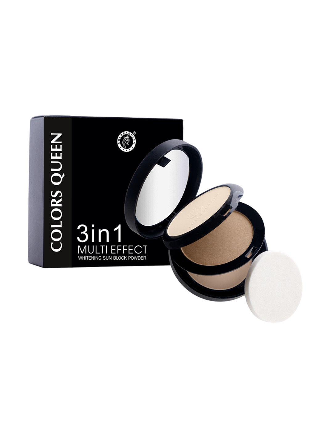 Colors Queen 3-In-1 Multi-Effect Whitening Sun Block Compact Powder - White Ivory 01