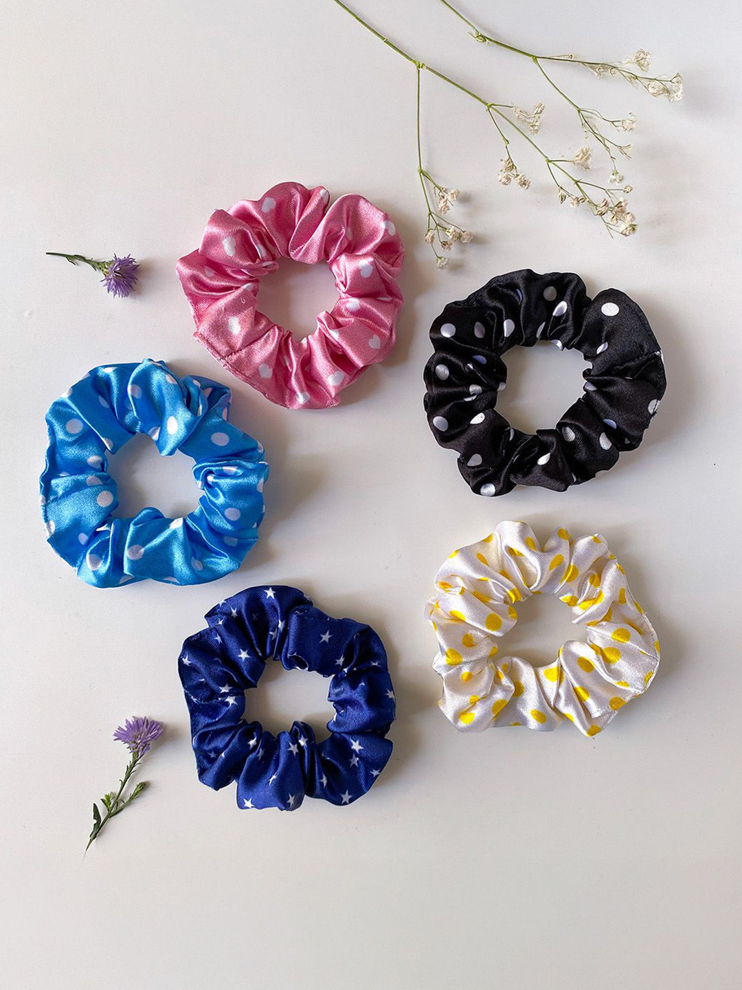 Silvr Bear Women Set of 5 Ponytail Holders