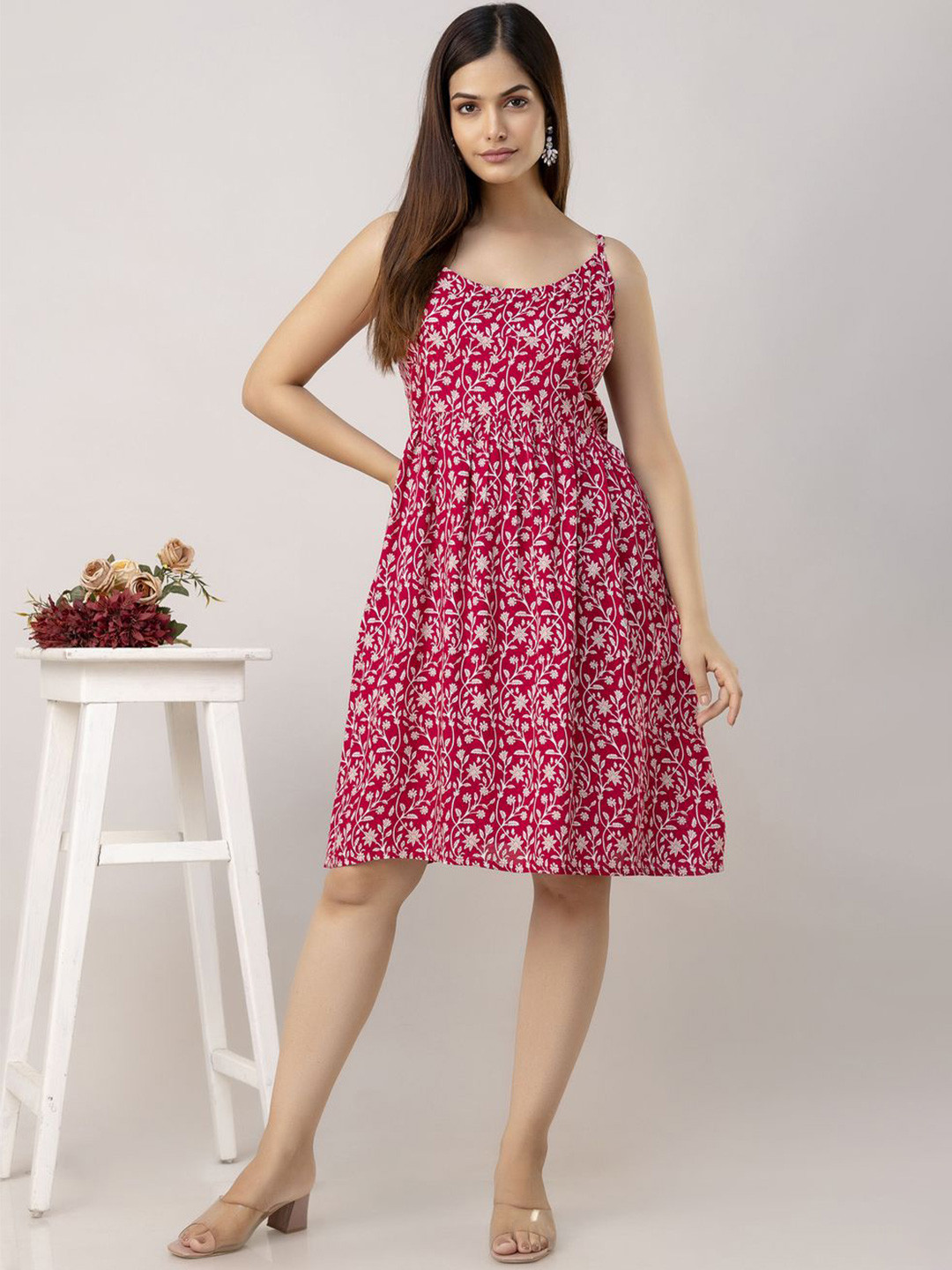 UNIFY FASHION Printed Fit & Flare Dress