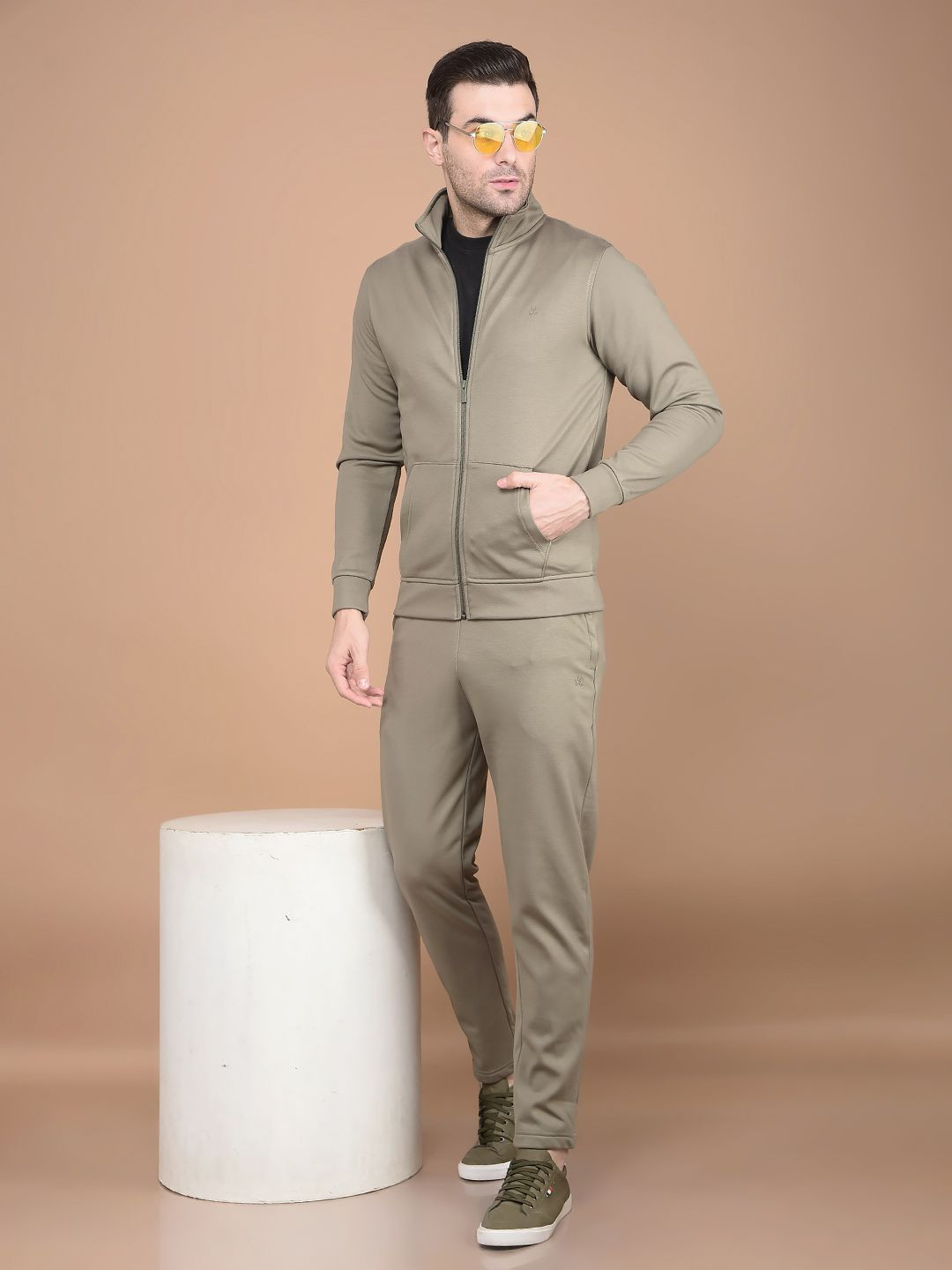 Crimsoune Club Mens Mock Collar Tracksuit