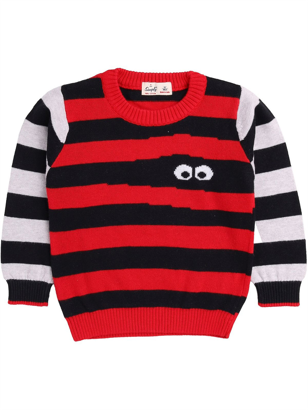 Simply Boys Striped Cotton Pullover Sweater