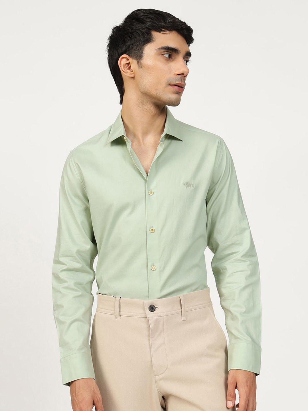 Andamen Semi Formal Men Cotton Twill Slim Fit Shirt
