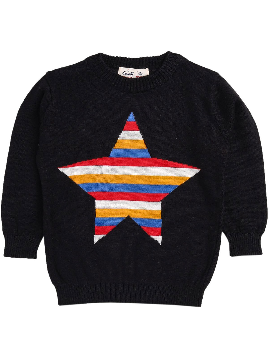 Simply Boys Self Design Pullover Sweaters