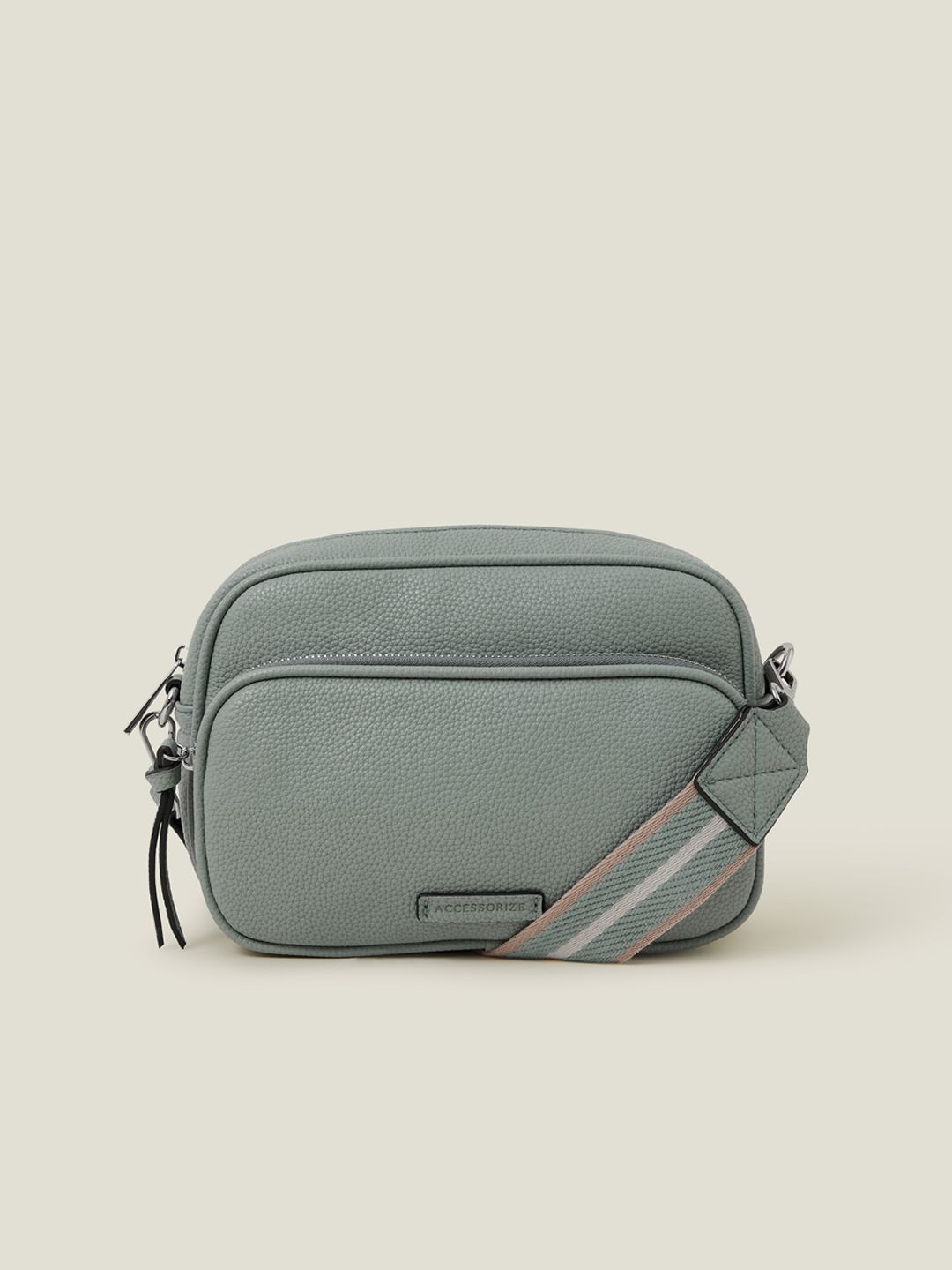 Accessorize Women Double Zip Camera Sling Bag