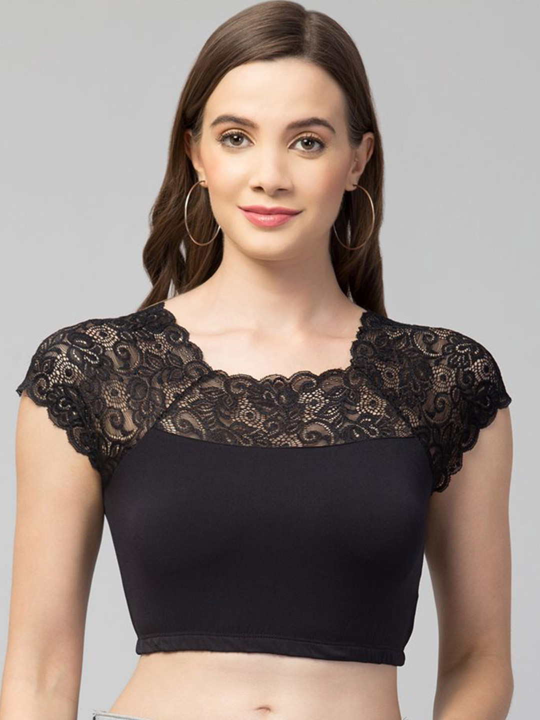 Trend Level Embroidered Net Crop Top