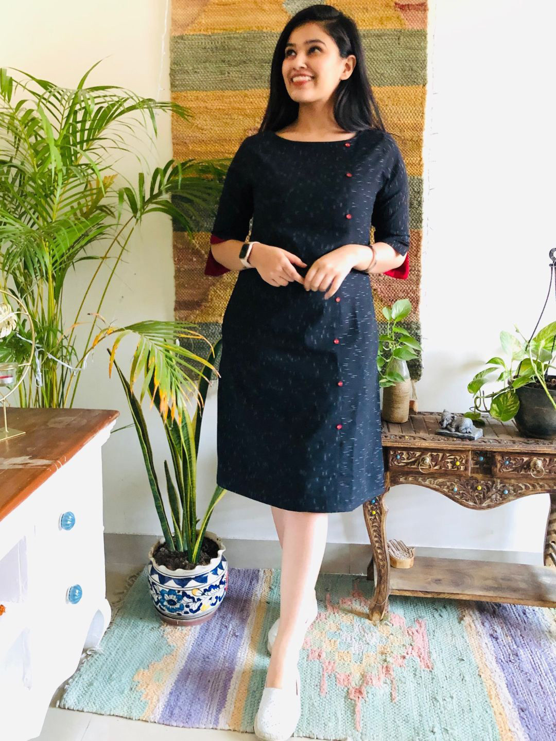 Bohemian Dream Ikat Formal Shift Dress