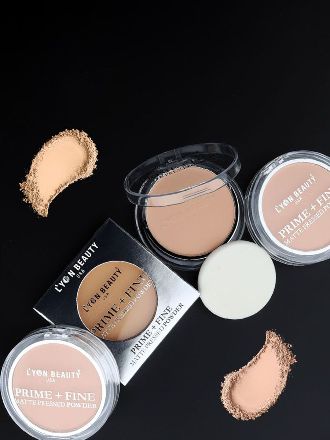 Lyon Beauty USA Prime & Fine Matte Pressed Compact Powder - 70 g - Classic Ivory - 01